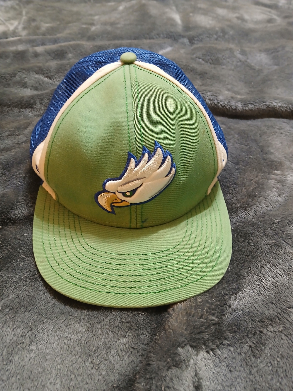 The Game Green and Blue Eagle Patch Mesh Trucker Hat